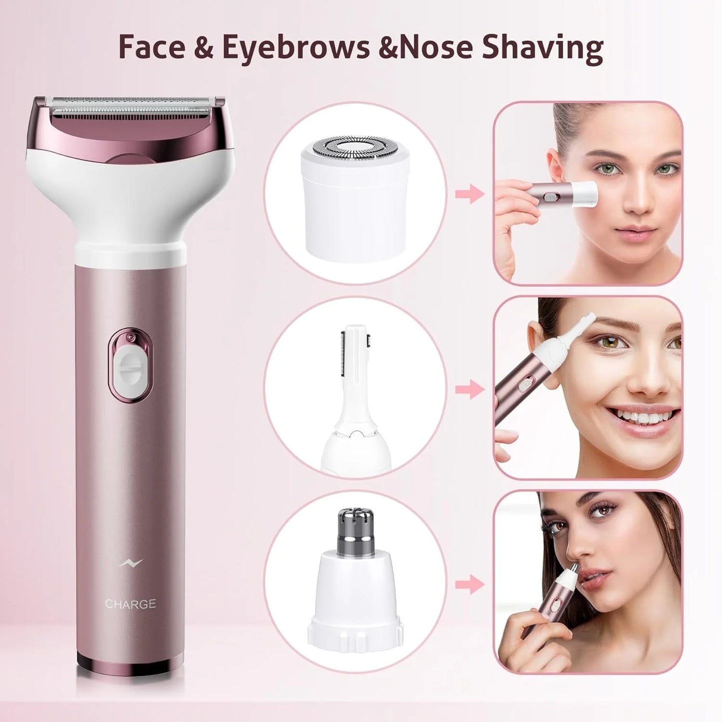 SILKTRIM 4-in-1 Precision Shaver – Painless Cordless Grooming Kit