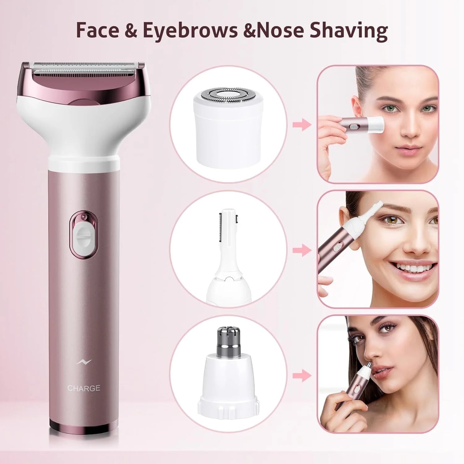 SILKTRIM 4-in-1 Precision Shaver – Painless Cordless Grooming Kit