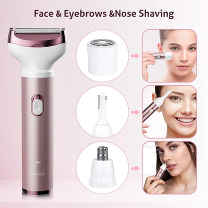SILKTRIM 4-in-1 Precision Shaver – Painless Cordless Grooming Kit